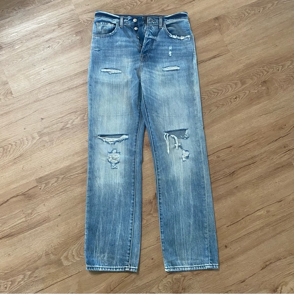 7 For All Mankind high rise  Easy Straight jeans sz 27 - Picture 2 of 9